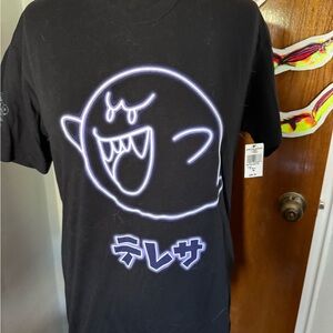 Neon Kanji Boo Super Mario Tee from Mario World Universal Studios. NWT Unisex S